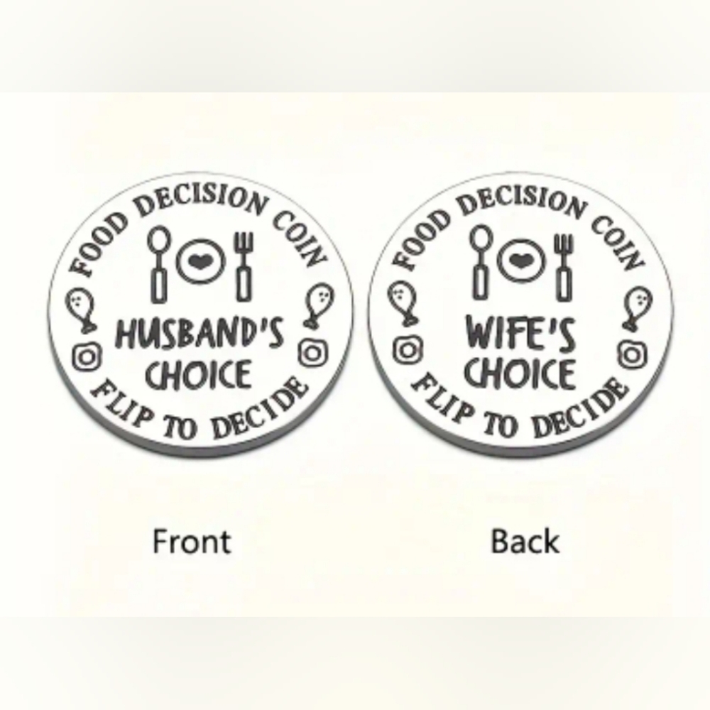 Food decision double-sided stainless steel coin
